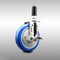 Service Caster 5 Inch 316SS Blue Polyurethane Swivel 1-3/8 Inch Expanding Stem Caster Brake SCC-SS316EX20S514-PPUB-BLUE-TLB-138 - alternate 3
